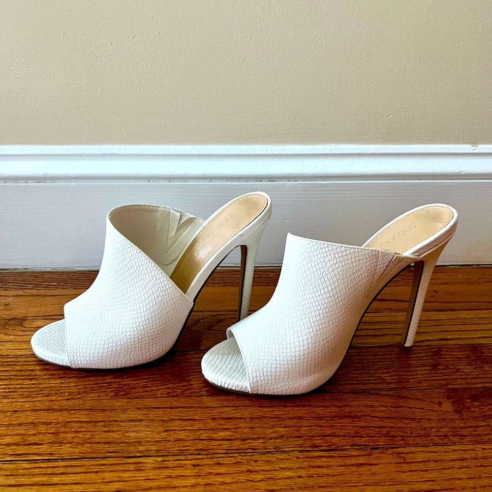 White Mules only worn once.